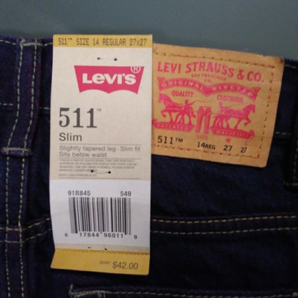 Levi's | HP🎉 NEW Boys 511 Slim Fit Jeans - Picture 7 of 7